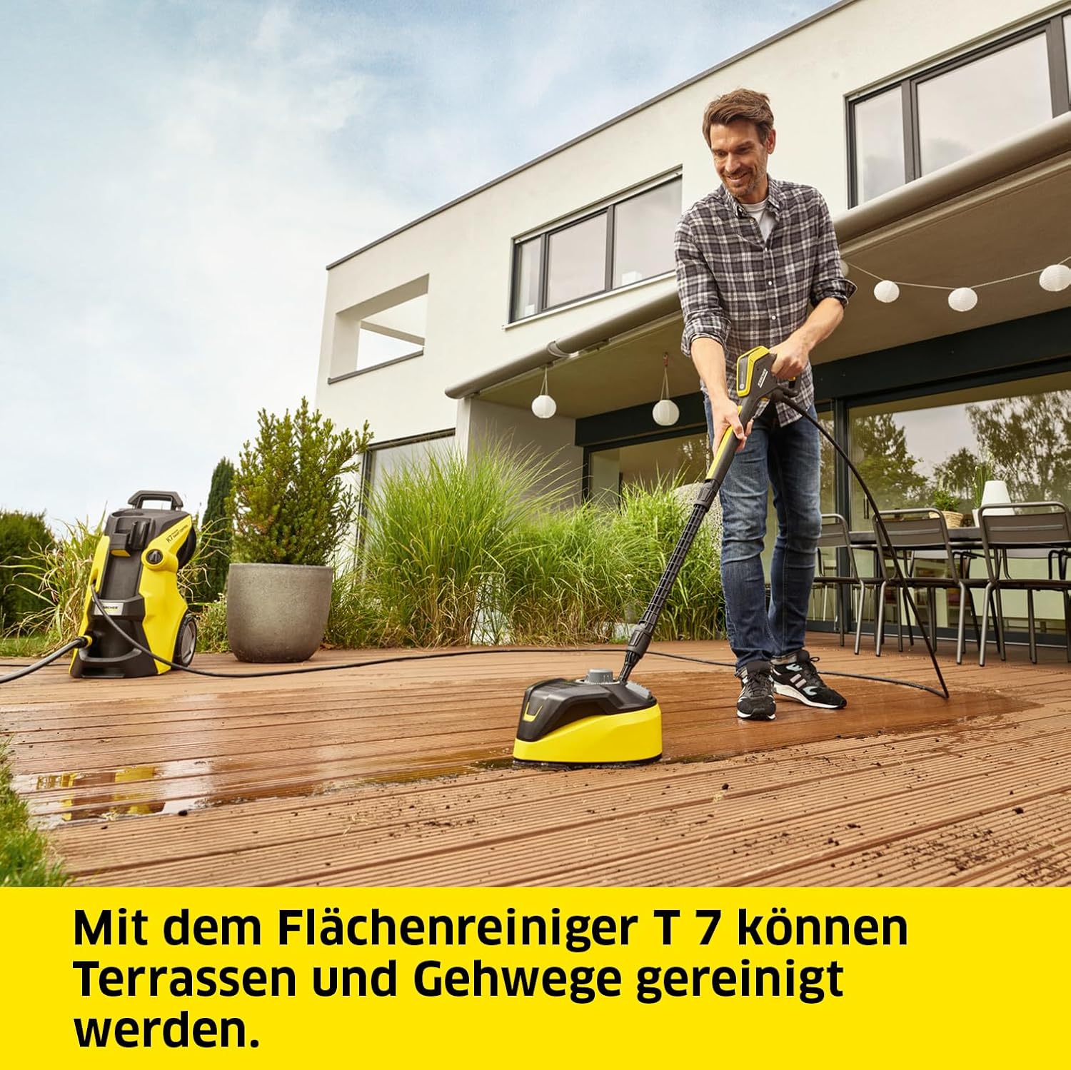 Kärcher Hochdruckreiniger K 7 Premium Smart Control Home: Bluetooth-App-Verknüpfung - unsere kraftvollste Lösung für Jede Aufgabe - inkl. Schlauchtrommel & Flächenreiniger, Kabelgebunden