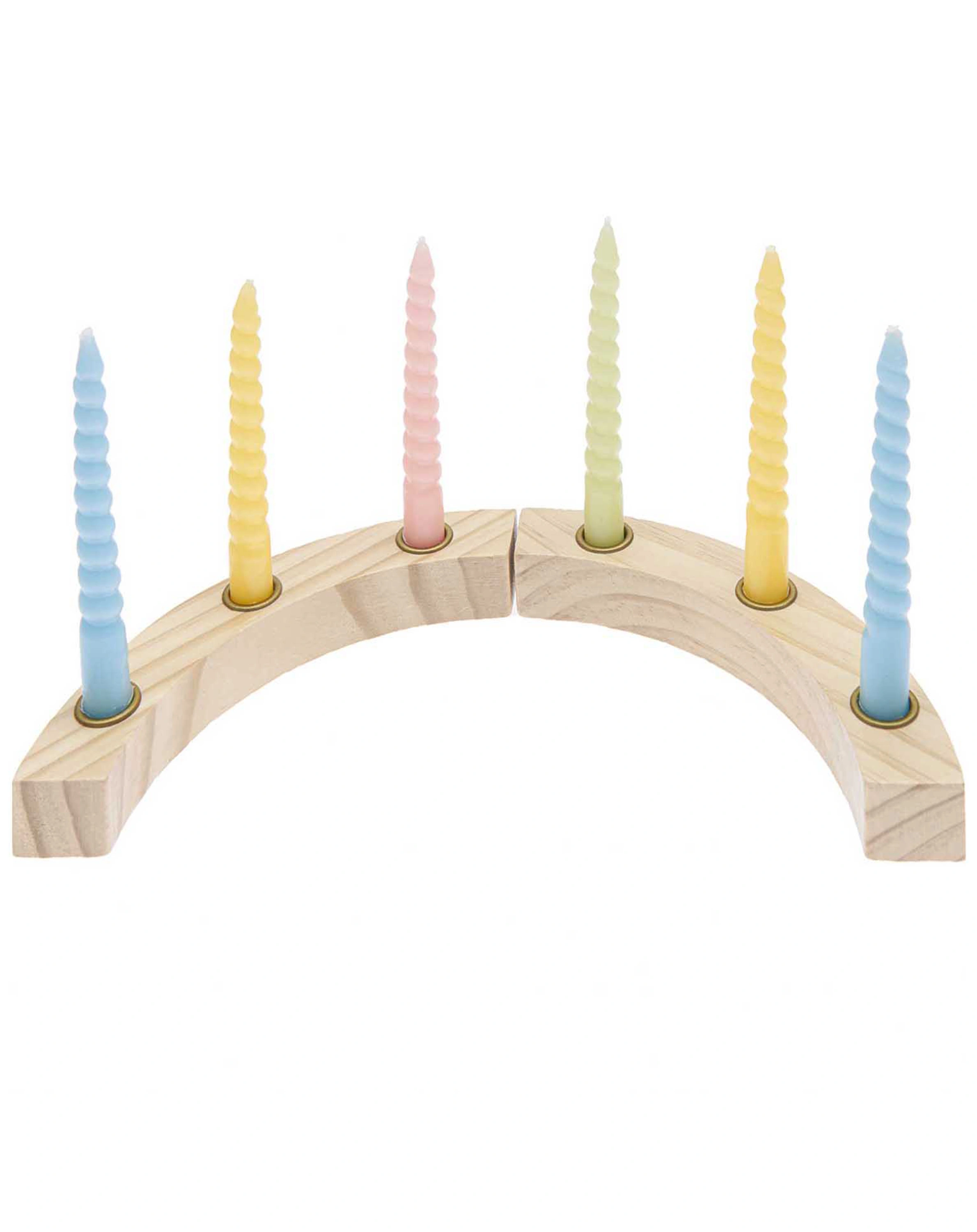 Holz-Kerzenring HAPPY BIRTHDAY mit Zahlen