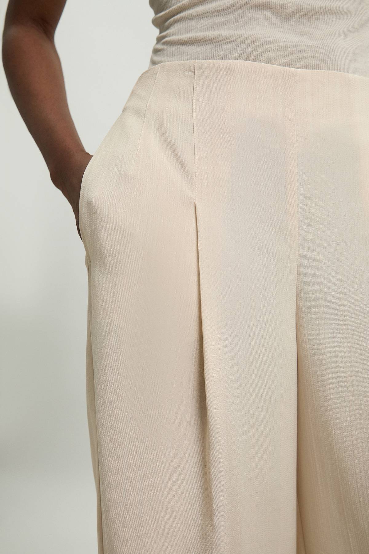 KarenMillen Pantalon Tailleur Large En Mélange De Viscose