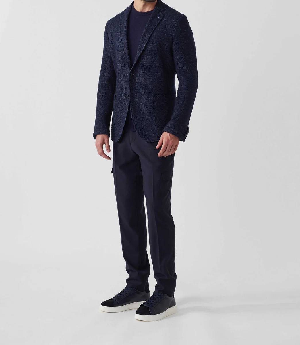 Veste maille marine 