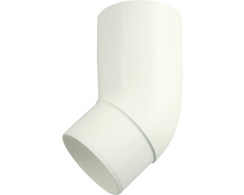 Marley afvoerbocht, kunststof, rond, 45 graden, verkeerswit RAL 9016, nominale breedte 75 mm