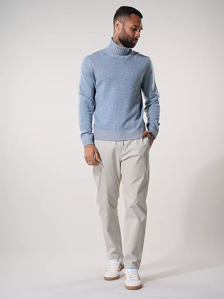 GRAN SASSO Rollkragenpullover hellblau