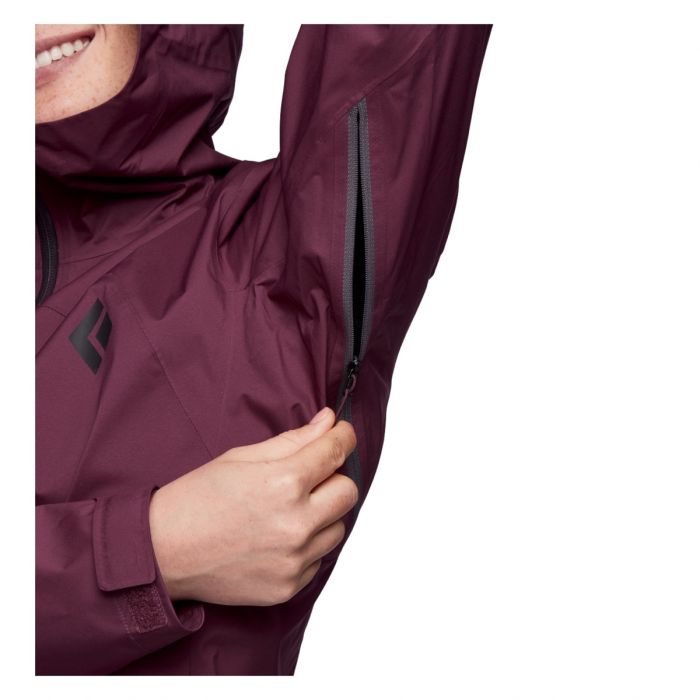 Black Diamond Dame Jakker Stormline Stretch Rain Shell Rød