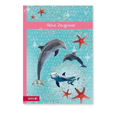 Roth Zeugnismappe A4 mit Motiv Delfin 10 Einlagen
