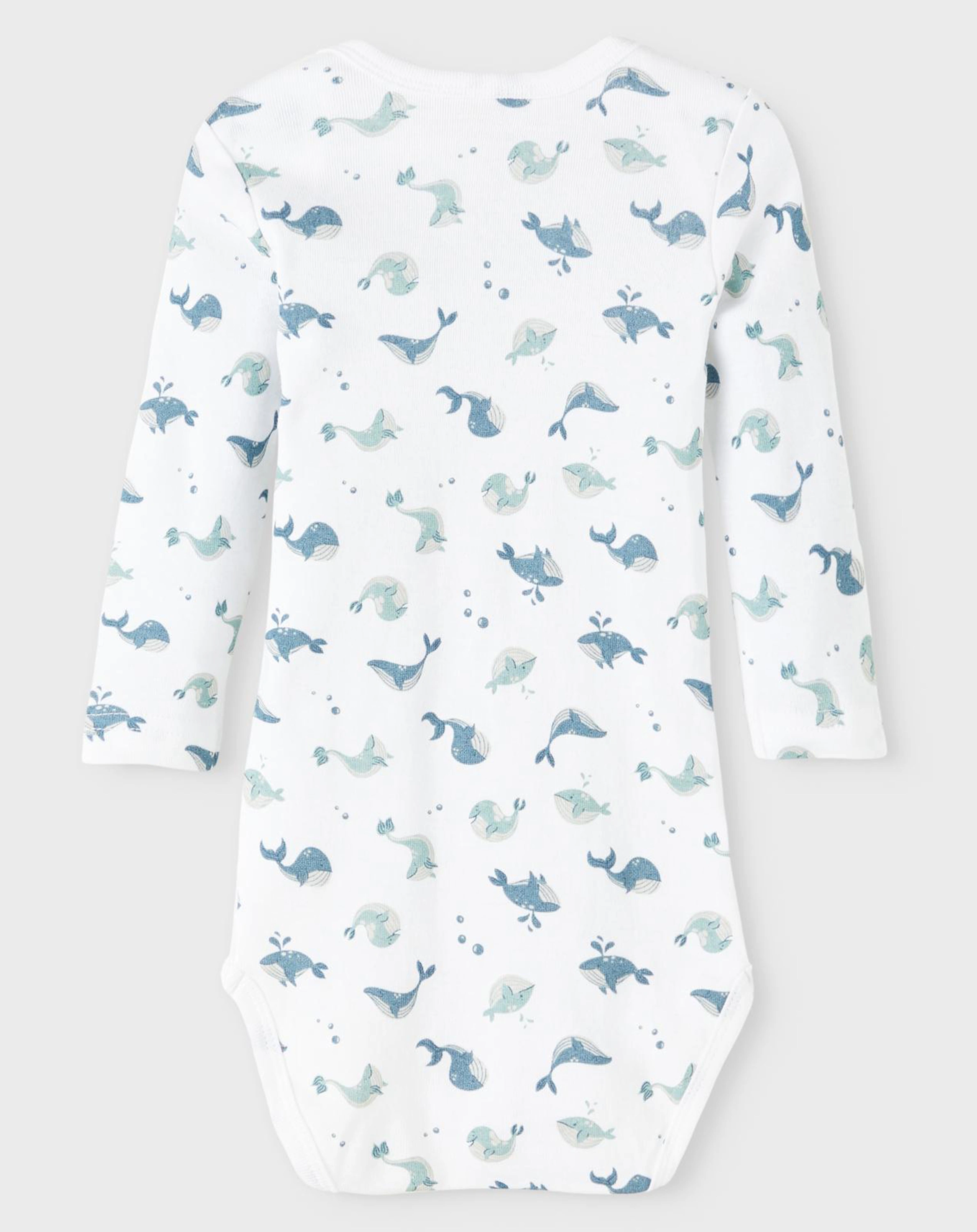 Langarmbody NBMBODY WHALE 3er-Pack in majolica blue