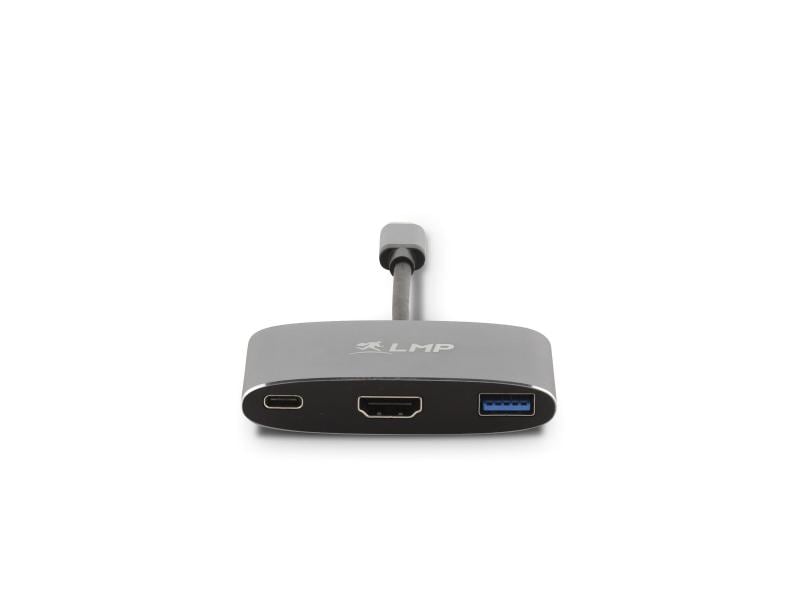 LMP Multiadapter USB-C - HDMI USB 3.0 Spacegrau Schnittstellenerweiterung für USB Typ C Geräte