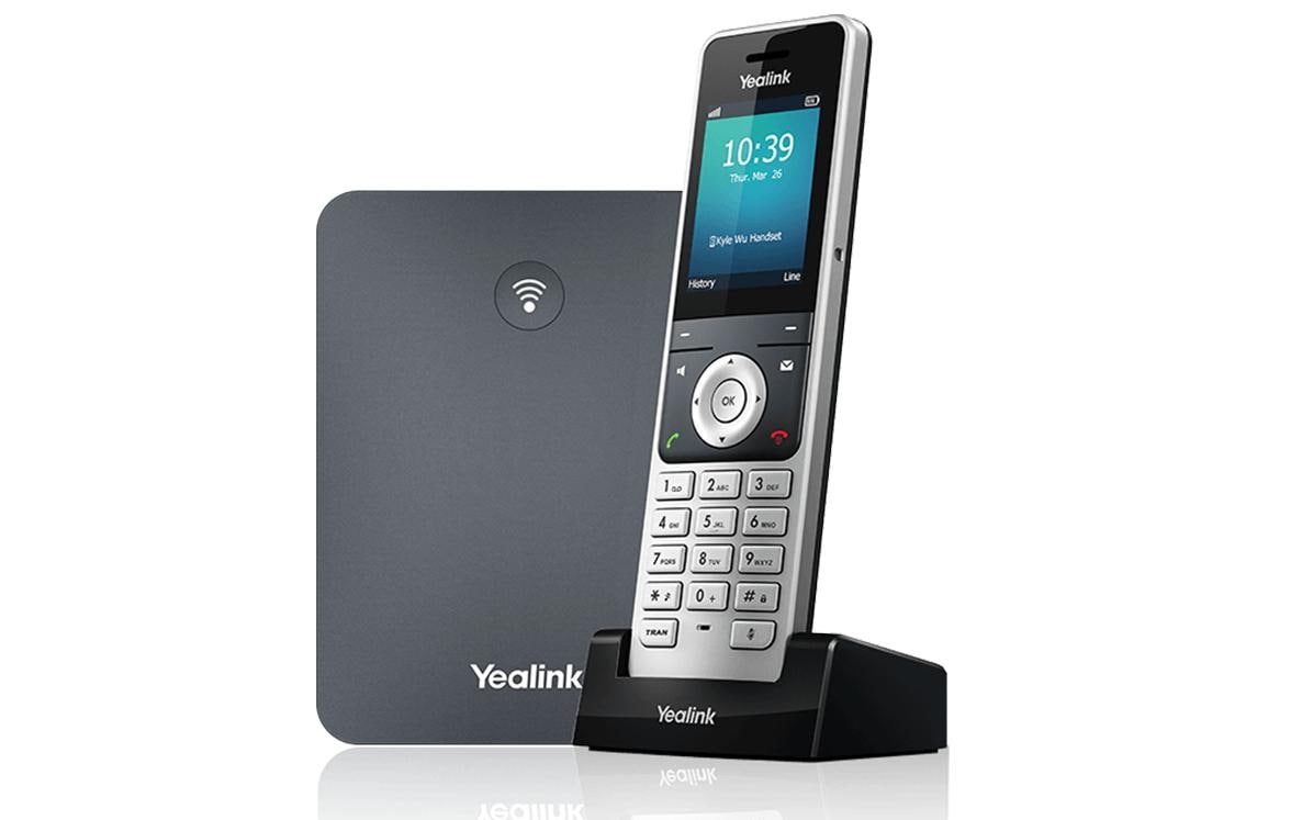 Schnurlostelefon W76P<br>Leistungsstarkes DECT IP-Telefonsystem mit benutzerorientiertem Design (Handteil + Basisstation)