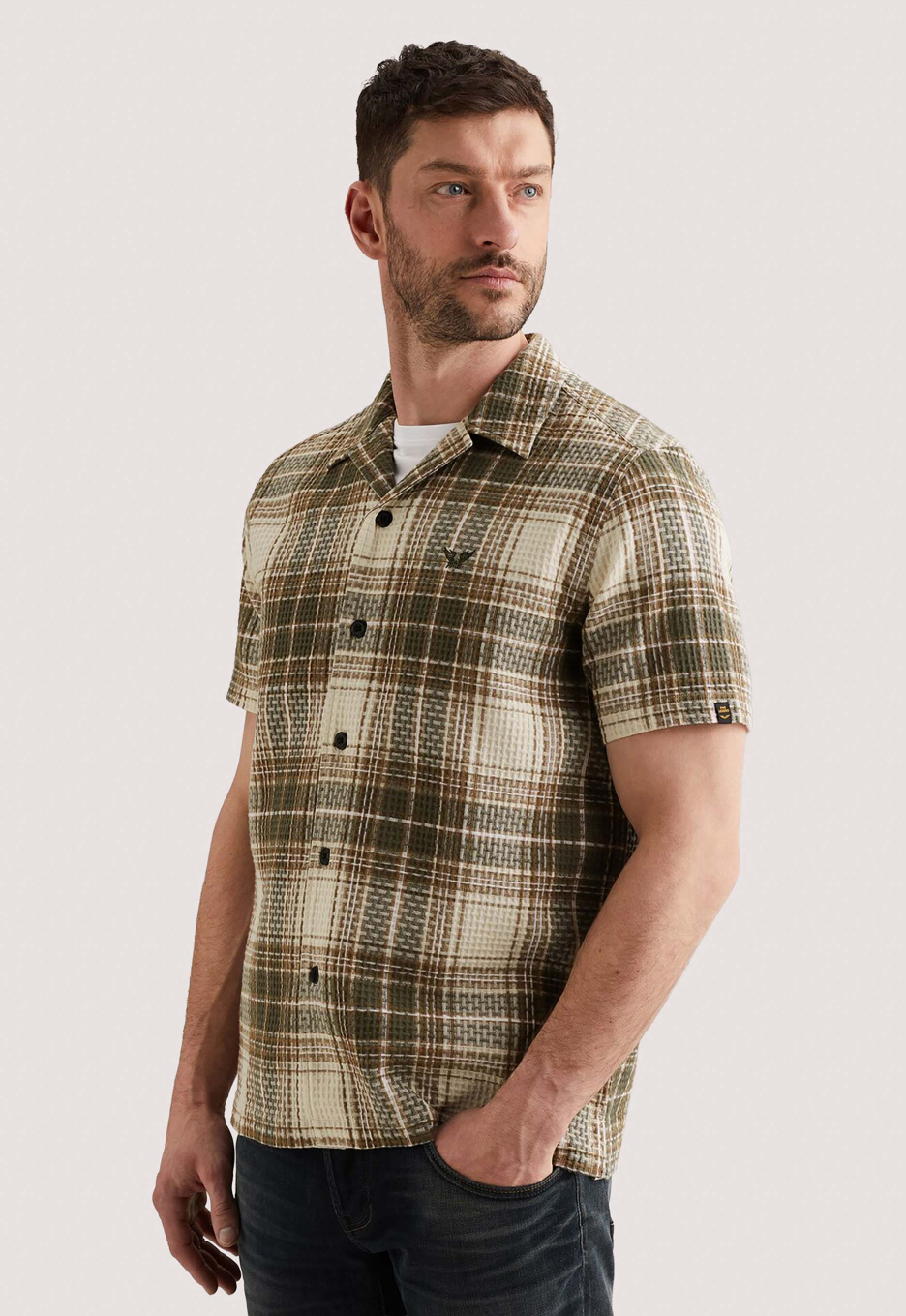 PME Legend PSIS2603262 Short Sleeve Shirt Waffle Bi