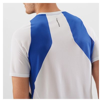 Maillot manches courtes Salomon Sense Aero Bleu Blanc Homme