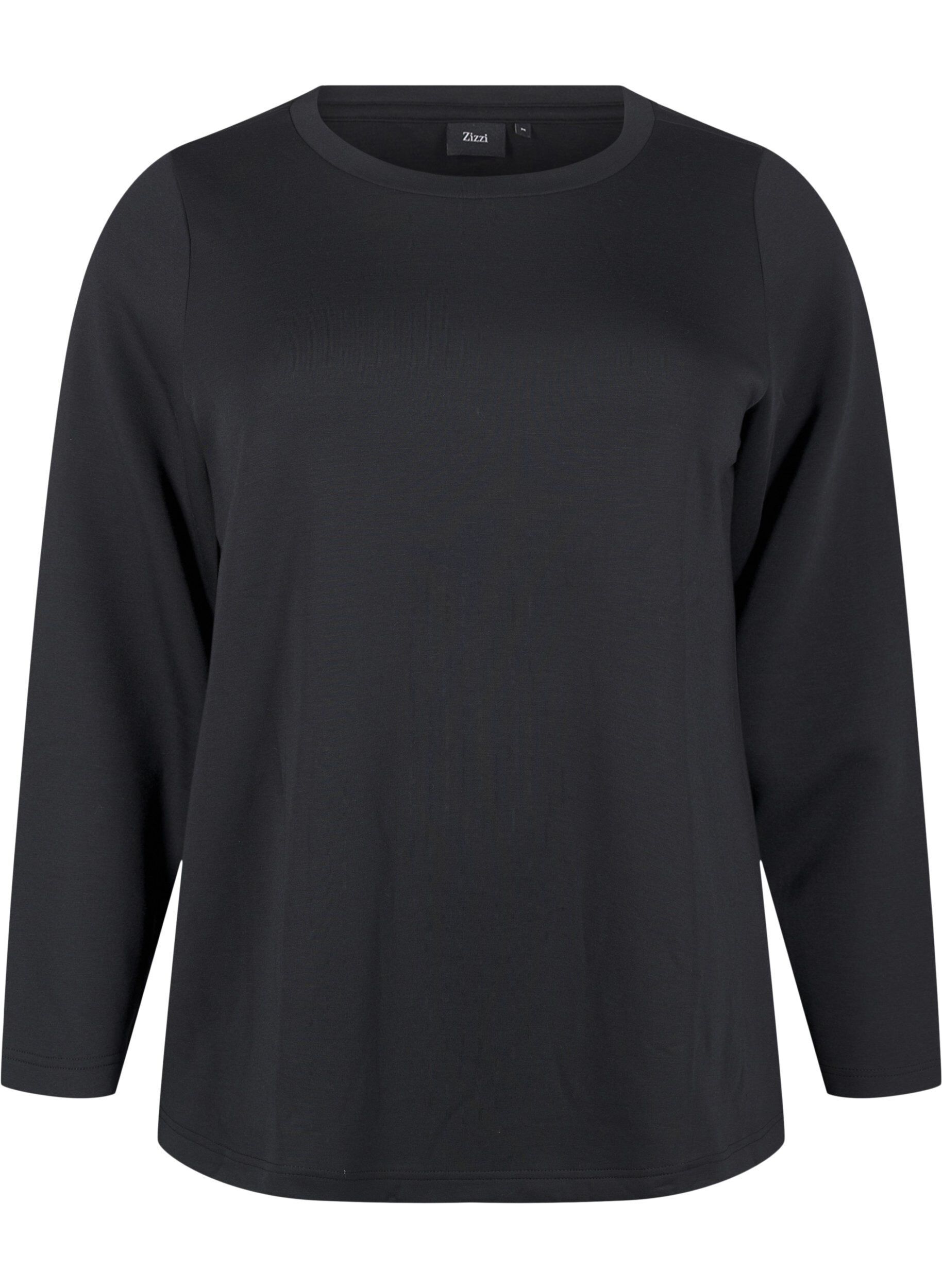 Bluse i modalmix med rund hals
