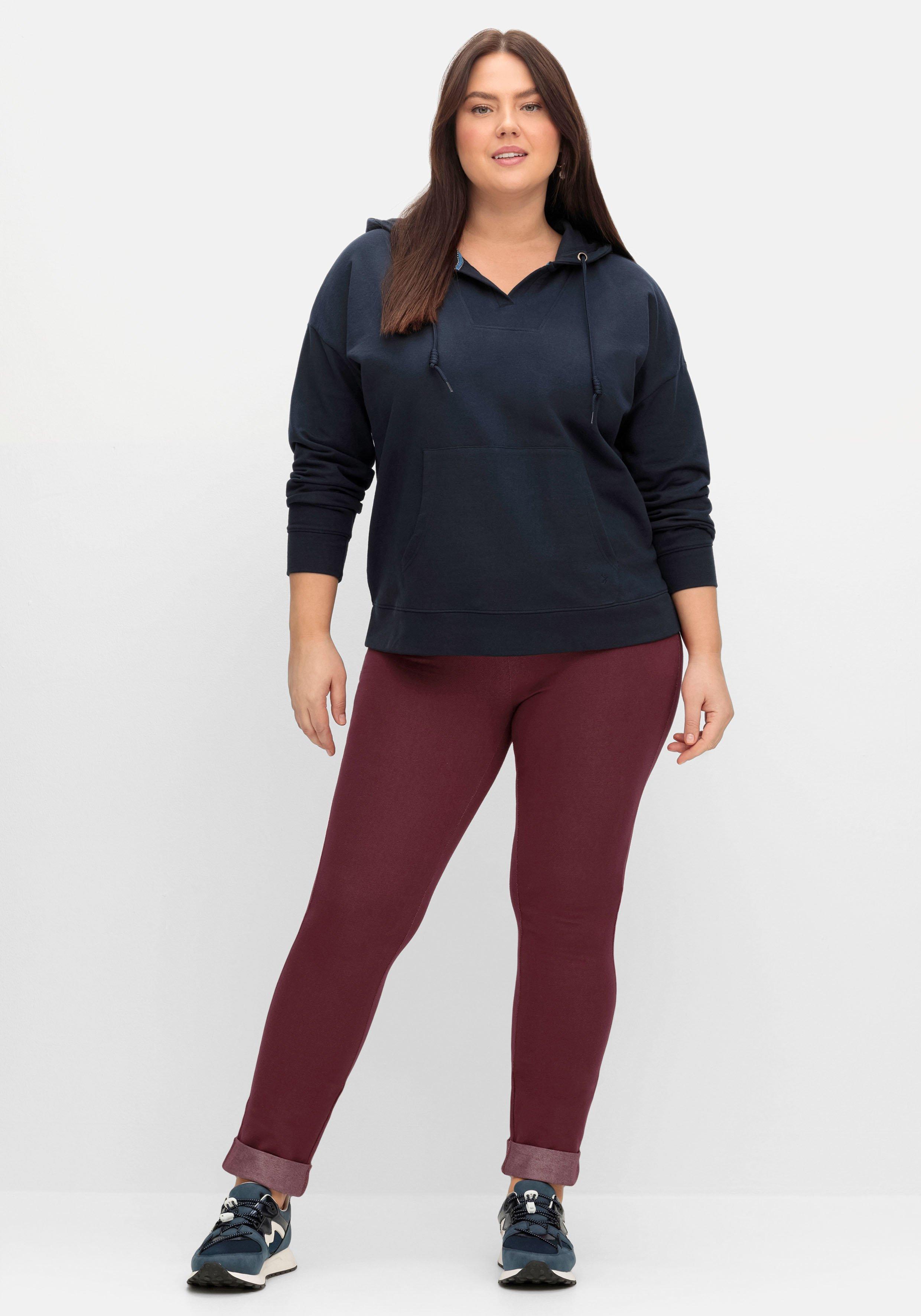 Leggings mit fixiertem Aufschlag am Saum