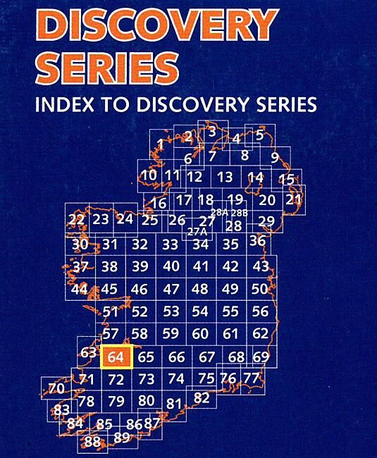 ORDNANCE SURVEY - 64 CLARE KERRY IRLANDE 1 50 000