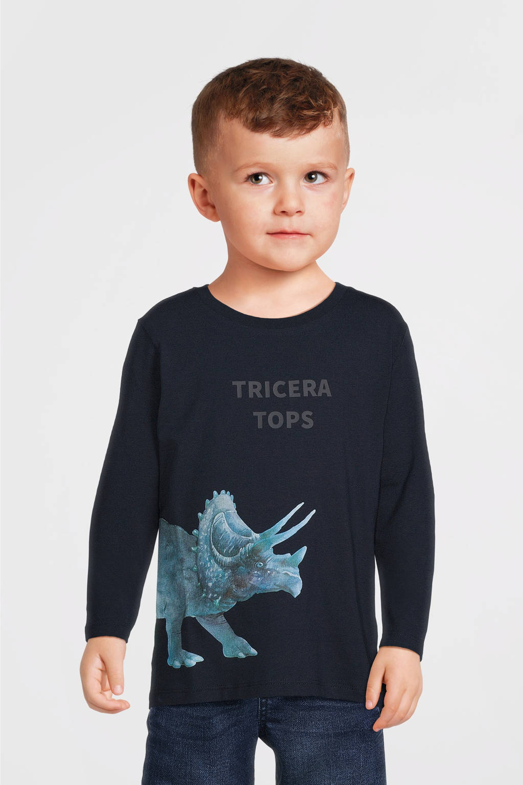NAME IT longsleeve NMMPNULA met printopdruk donkerblauw