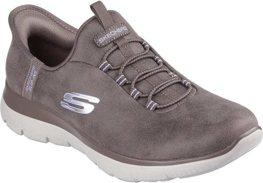 Skechers Slip-on sneakers Summits Slipper vrijetijdsschoen lage schoen in vegan uitvoering