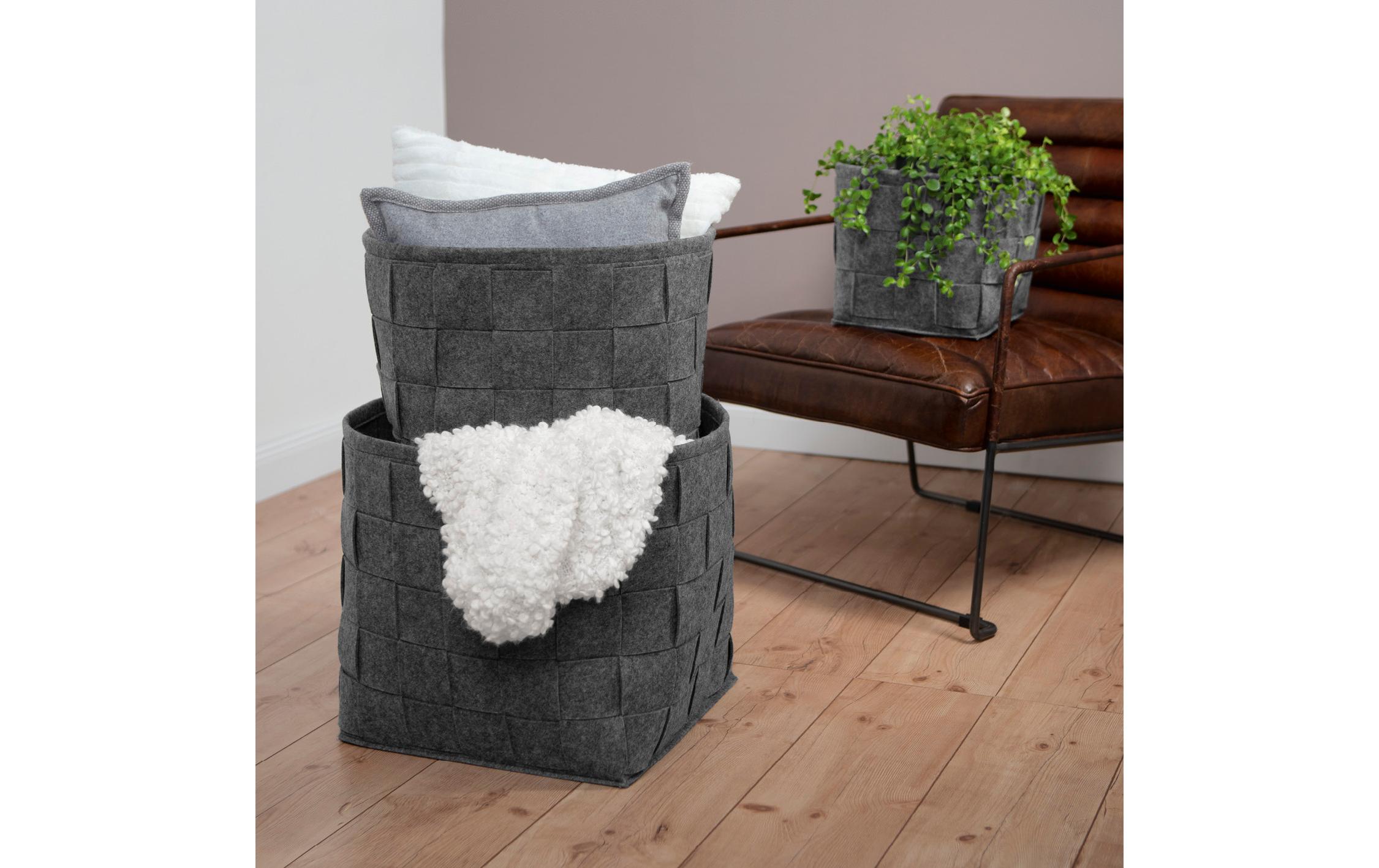 Aufbewahrungskorb Filz 40 cm DunkelgrauFilz-Aufbewahrungstasche