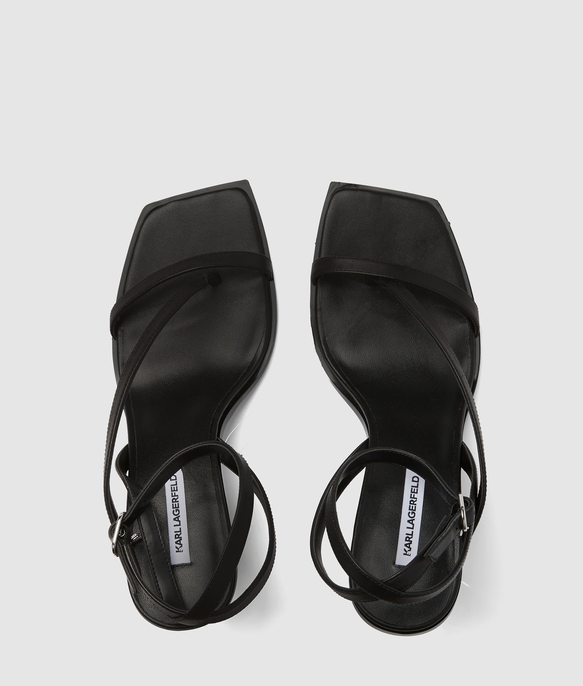 Karmel enkelband sandalen met hak