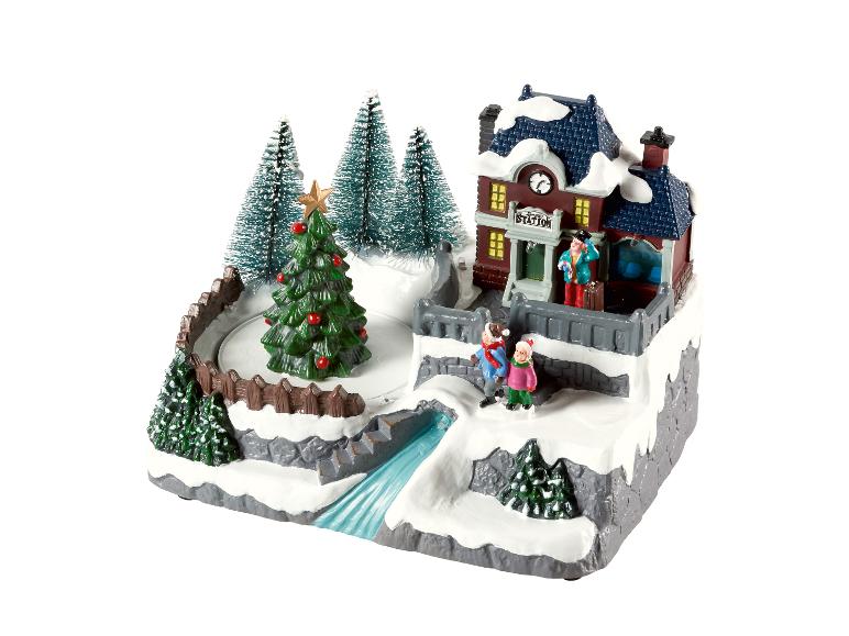 Kerstdorp figuur met LED