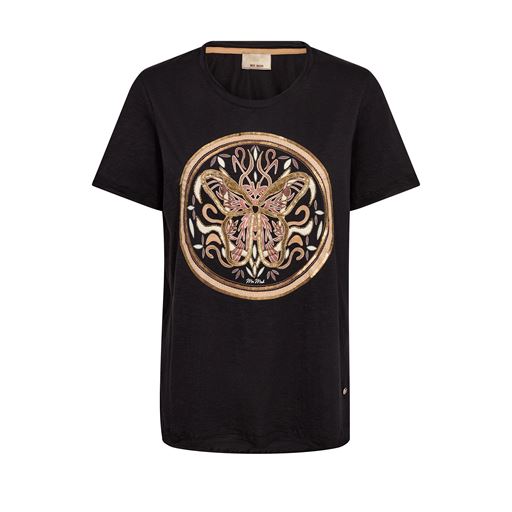 Mos Mosh Fiona Embroidery T-shirt, Black, M