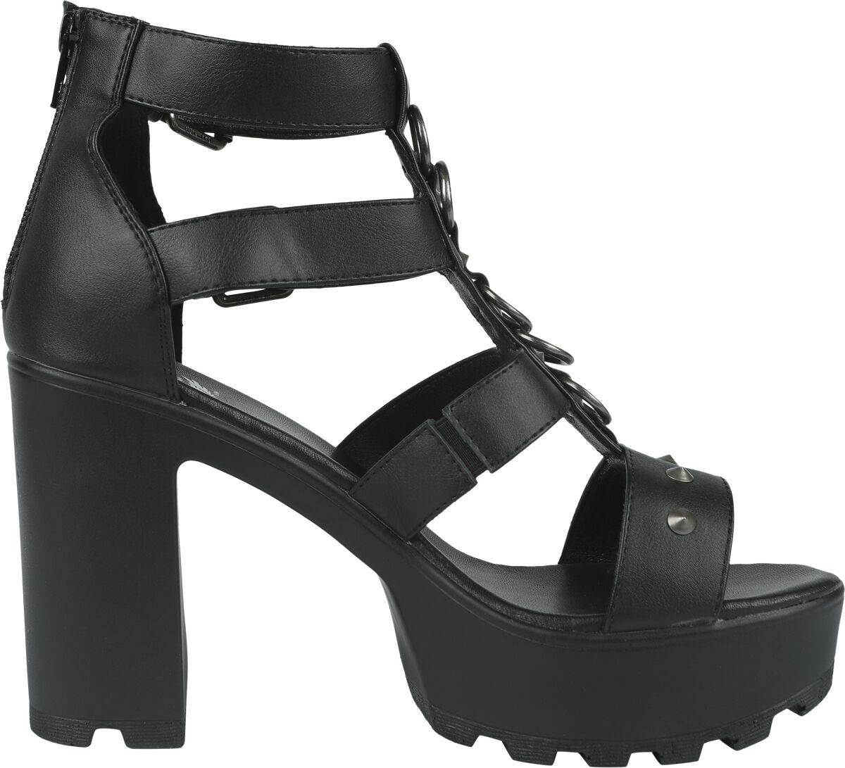 High Heels With Rivets And Rings | Rock Rebel by EMP Talons hauts