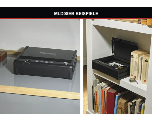 Master Lock ML08EB zwarte meubelkluis met vingerafdrukscanner