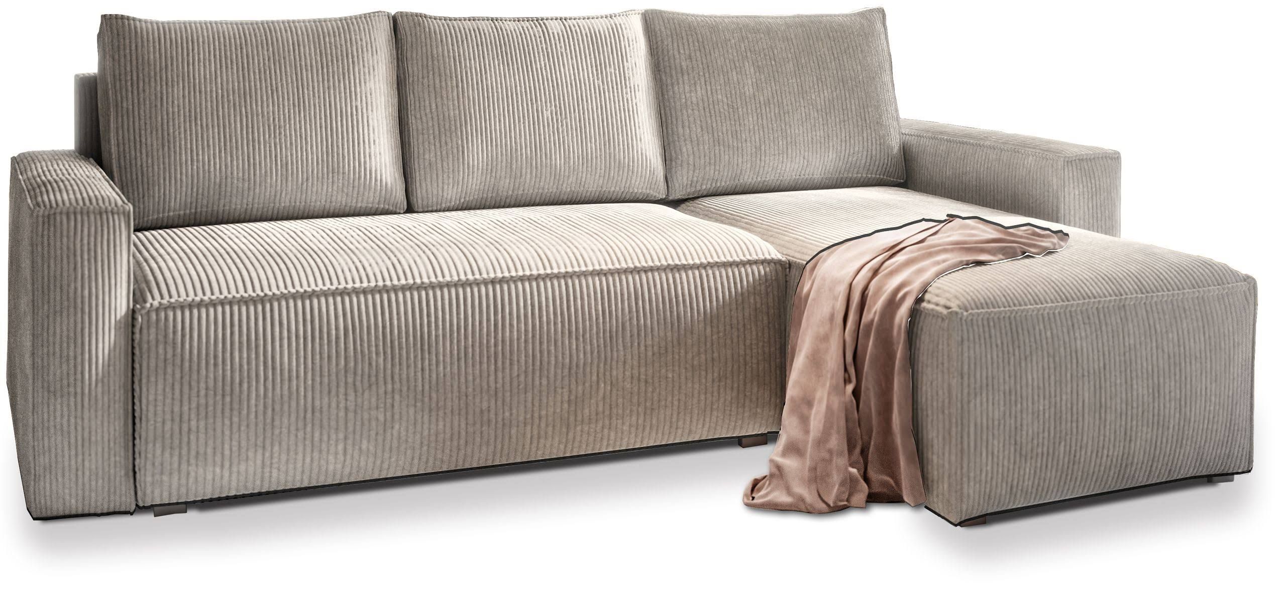 MASSENO Ecksofa mit Schlaffunktion