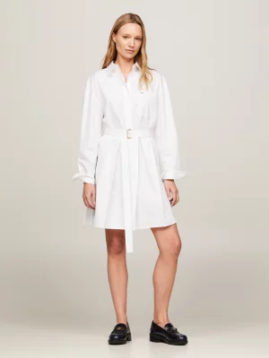 Vestido camisa curto plissado e descontraído