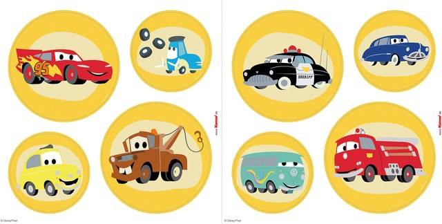 Komar Fensterbild »Fenstersticker - Cars Ka-Chow Bubbles  - Grösse 30 x 30 cm, 2 Bogen«