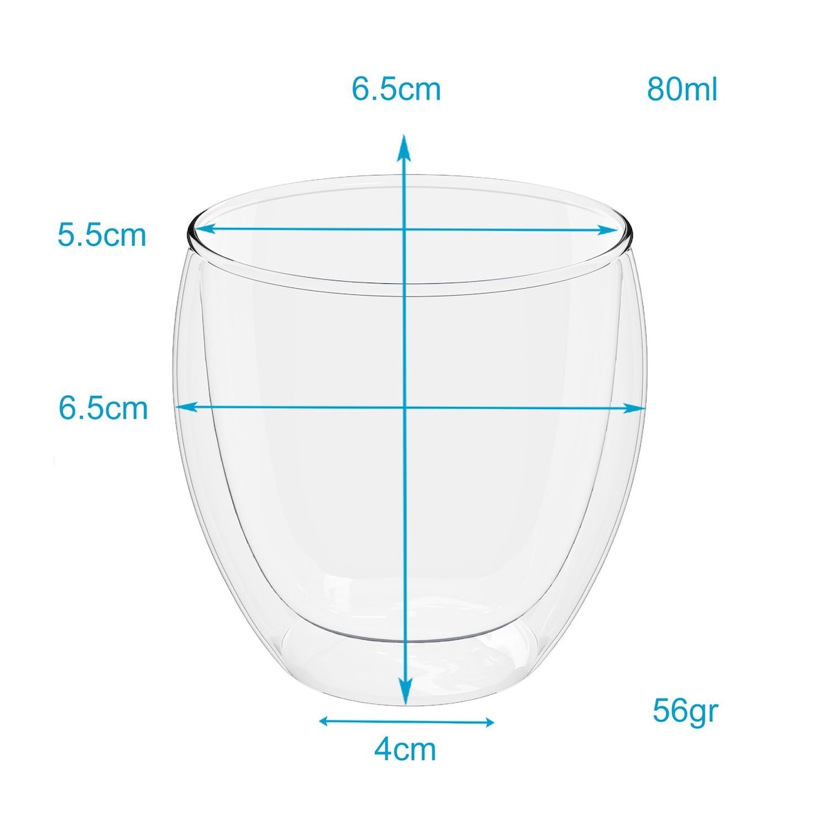 4x Espressoglass Kaffeglass Latte Macchiato