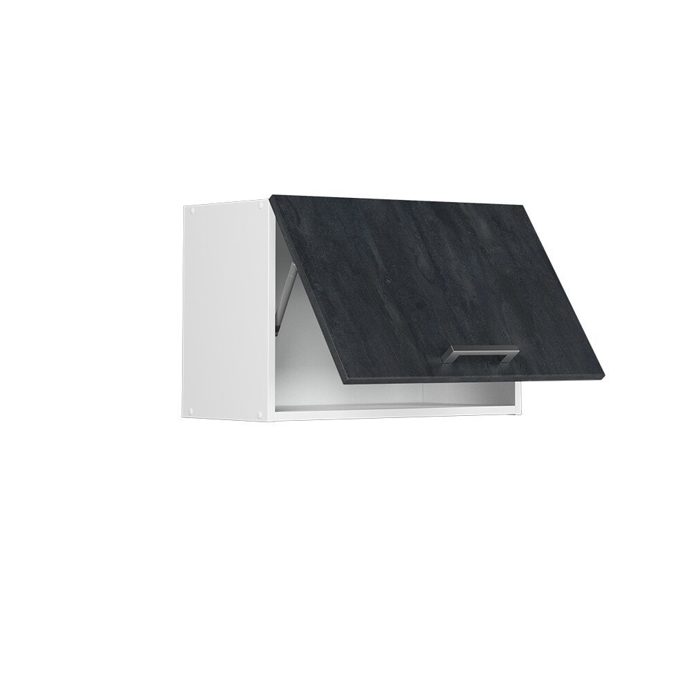 Vicco Hängeschrank R-Line Schwarz Beton Weiß 60 cm flach