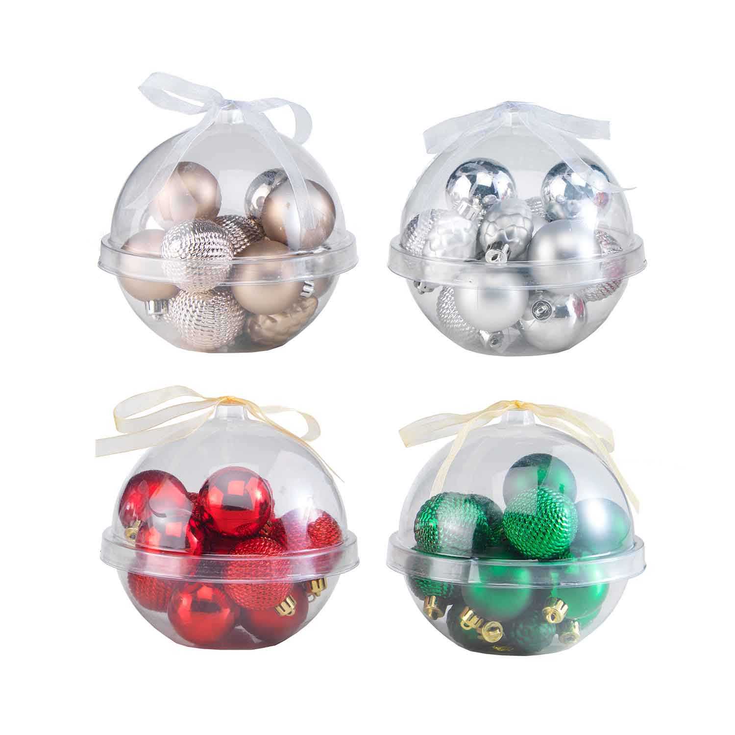 novooo Baumschmuck Kugel-Set 14-teilig in 4 klassischen Farben
