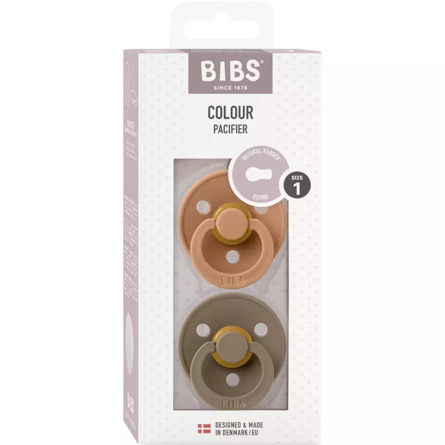 BIBS® Schnuller Colour Earth & Dark Oak 0-6 Monate, 2 Stk.