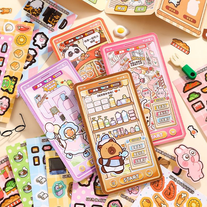 SASHI - Stickerboek met dierencartoons (verschillende ontwerpen)