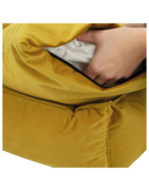 Wooff Mand Cocoon Velours Oker - Hondenmand
