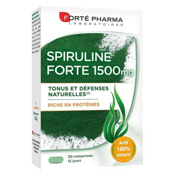 Forté Pharma Spirulina Forte 1500 Energy Defenses Proteínas Naturais 30 comprimidos