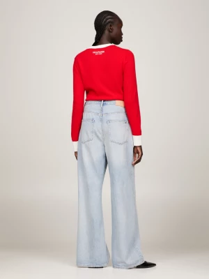 Calça jeans oversized de cintura média