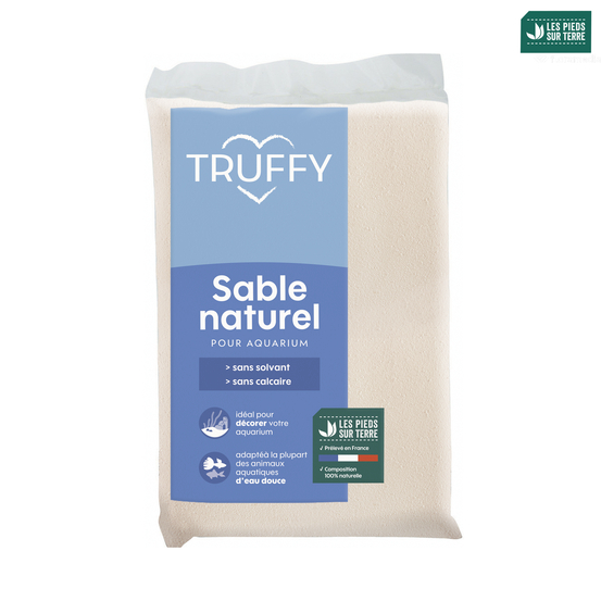 Sable naturel pour aquarium d'eau douce Truffy cristo blanc 4kg
