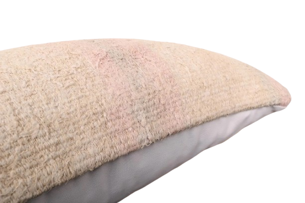 Kussen Kelim Vintage Natural soft pink 60x40