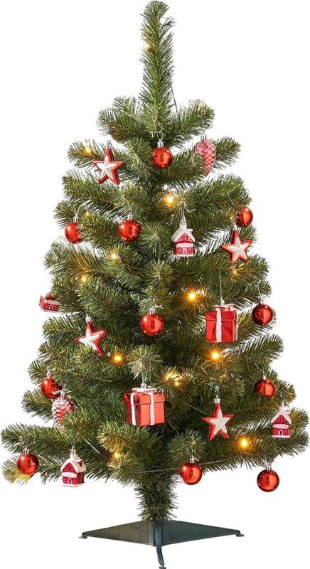 Black Box - Kunstkerstboom Joy - Rood - 90 cm - 30 LED Lichtjes