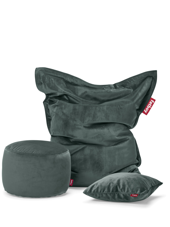 Fatboy Point Velvet poef Recycled Petrol