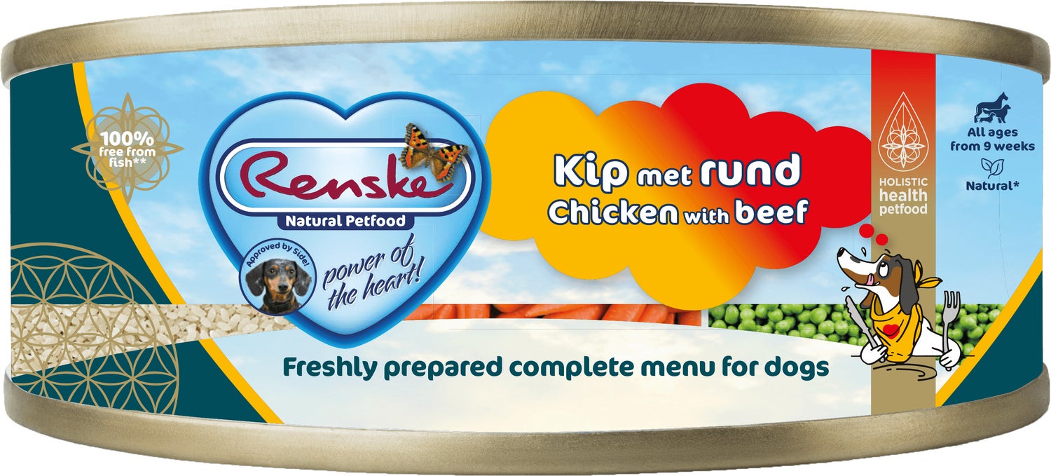 Renske hondenvoer kip met rund junior/adult 95 gram