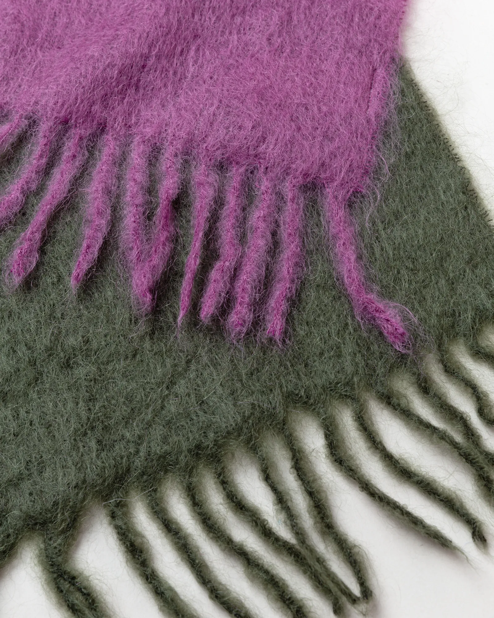 Ganni Mohair Gradient Fringed Scarf