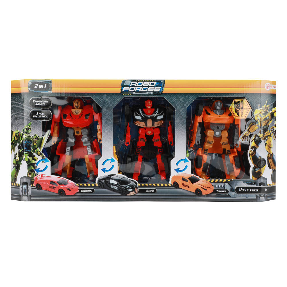 Roboforces transformer robot set 3-delig