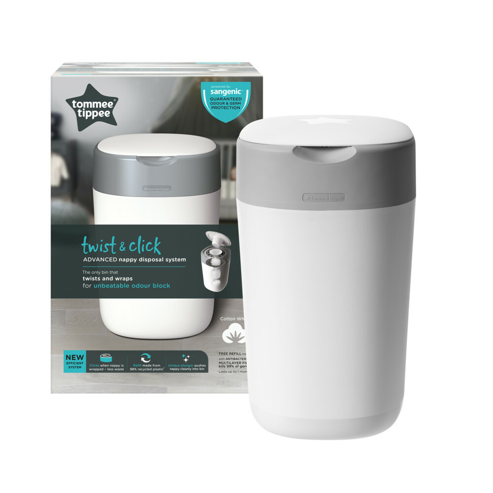 Tommee Tippee Twist & Click Luieremmer Wit