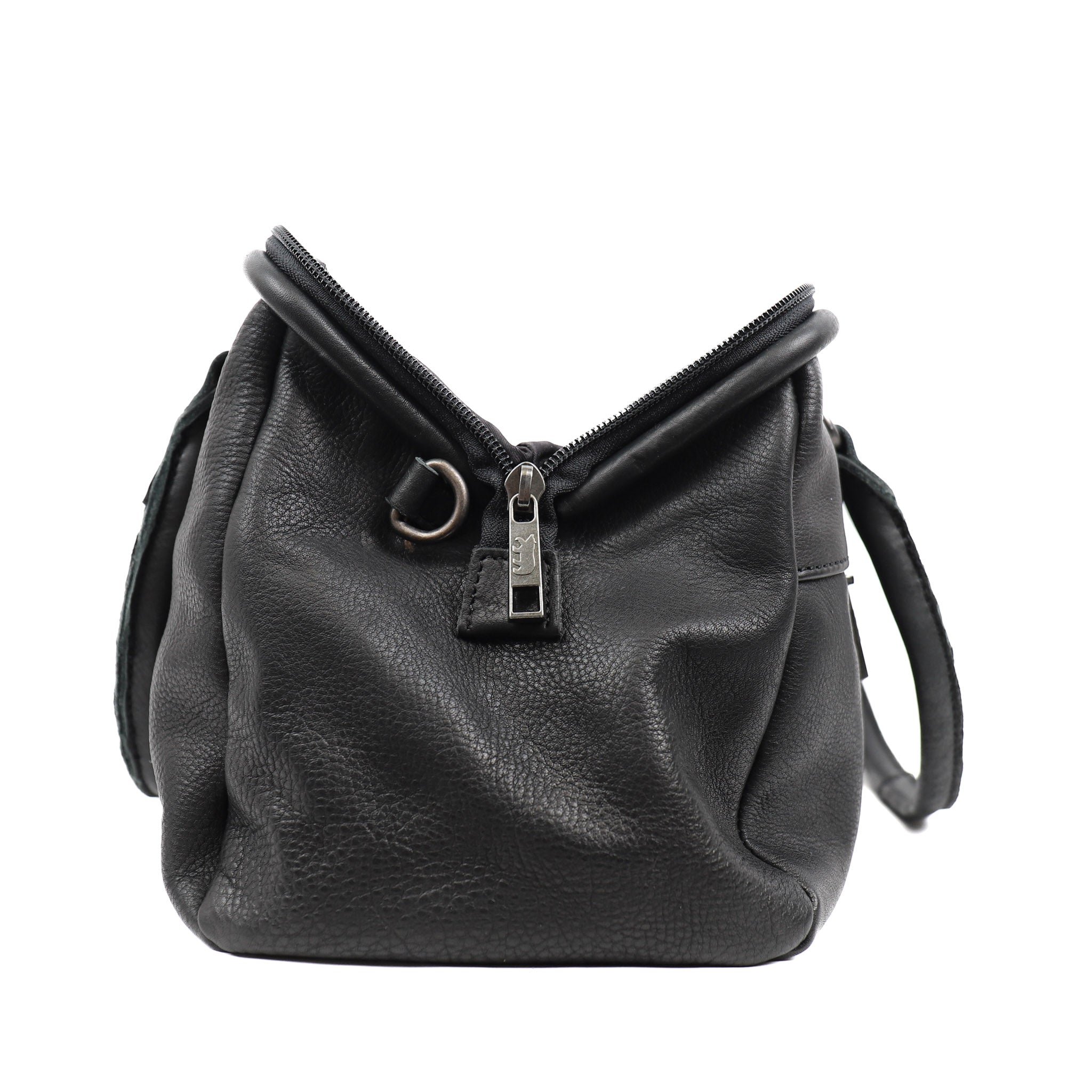 Hand-/schoudertas beugelsluiting 'Ines' L zwart BLACK