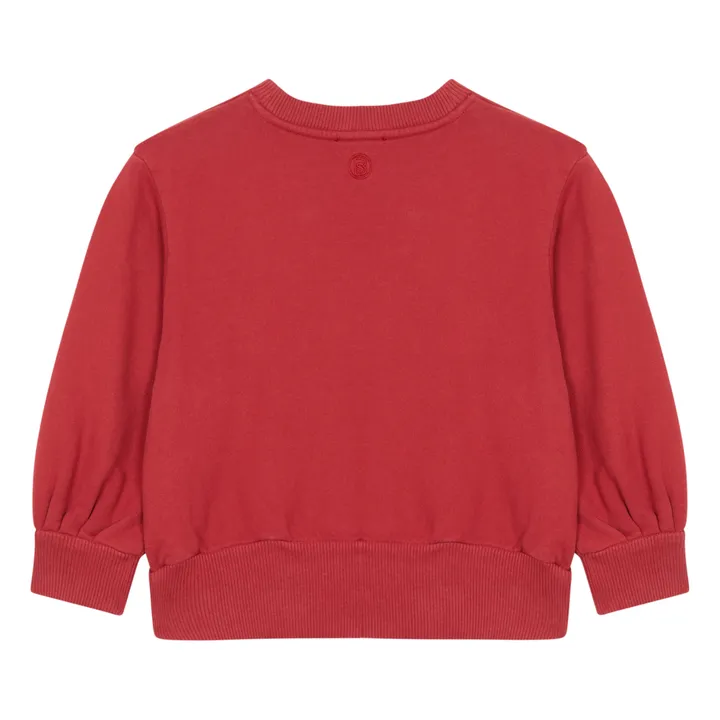 SMALLABLE BASICS Sweat Fille Boxy Molleton Bio | Rouge cerise