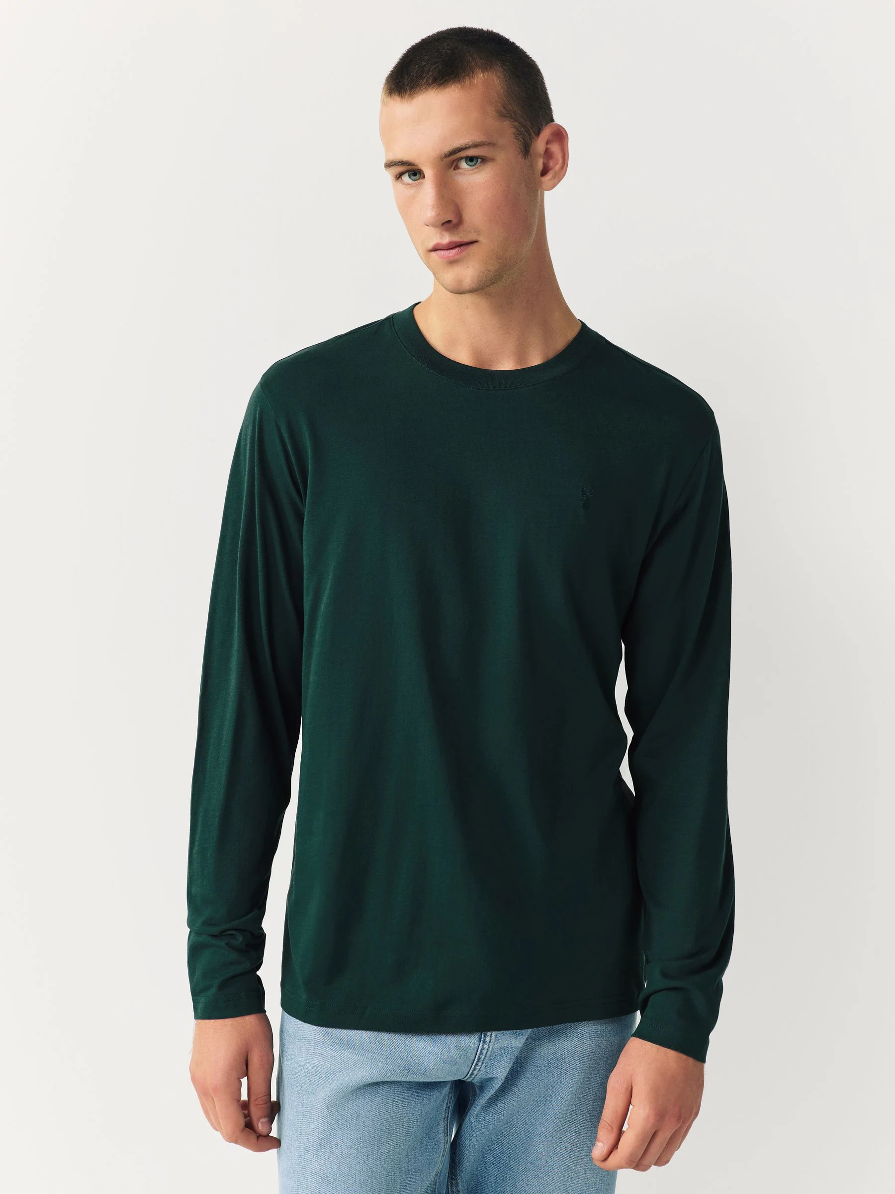 Black/Blue/Green/Orange - Set van 4 T-shirts met lange mouwen