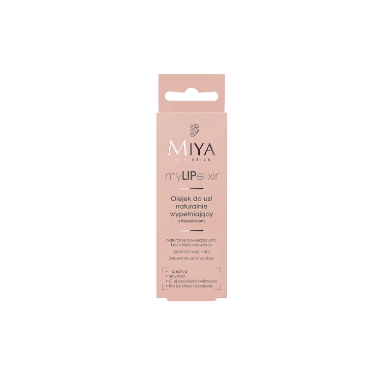 Miya Cosmetics myLIPelixir Natürlich füllendes Lippenöl mit Tripeptide Clear 10 g