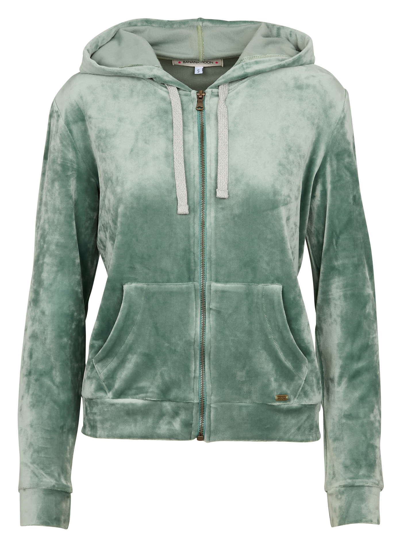 FRESCO SEALAKE - Gilet à capuche droit en velours | Vert