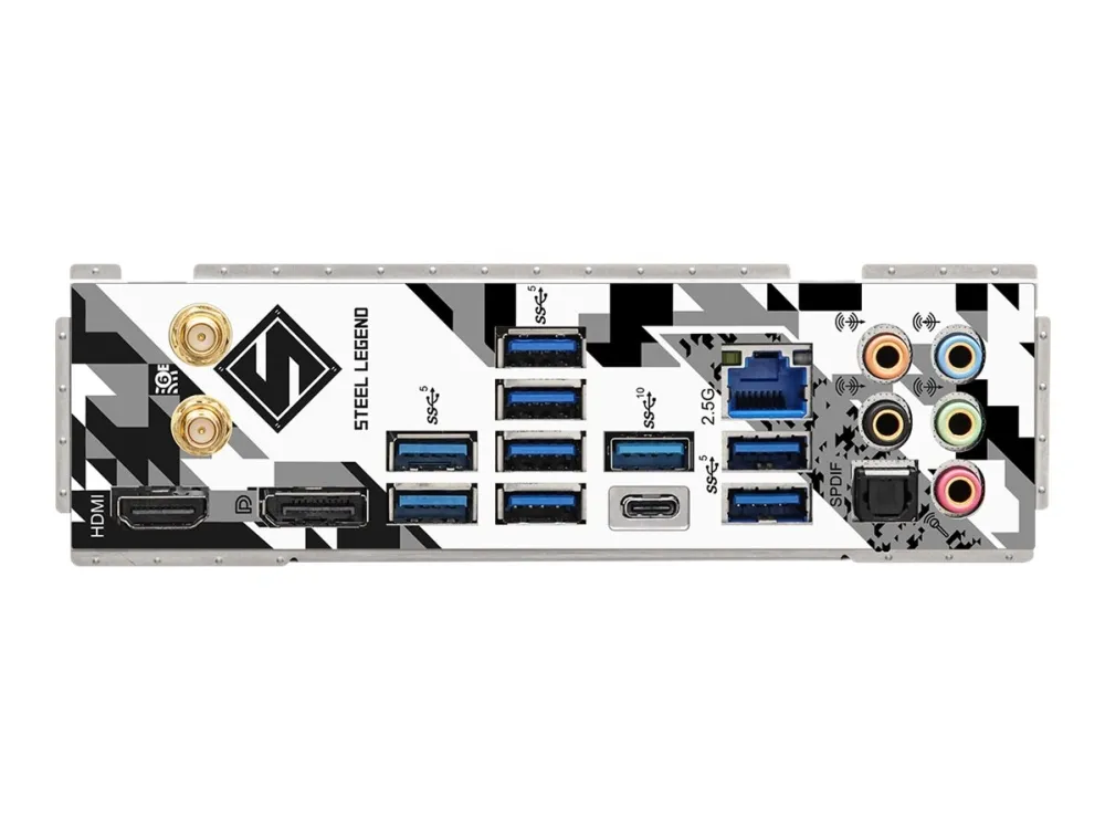 ASRock Z790 Steel Legend WiFi - Bundkort - ATX - LGA1700 sokkel - Z790 Chipset - USB-C 3.2 Gen 2x2, USB-C 3.2 Gen2, USB 3.2 Gen 2, USB 3.2 Gen 1 - 2.5 Gigabit LAN, Wi-Fi 6E, Bluetooth - onboard grafik (CPU påkrævet) - HD Audio (8-kanaler)