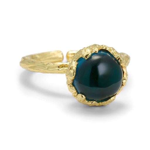 Pure By Nat Natursten Ring, Gold Plated Iolite